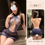 Blue + fishnet stockings