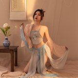 Light blue [outer robe - skirt - undergarment - thong]