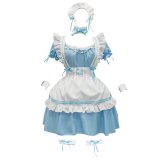Blue [skirt + apron + bracelet + necklace + leg ring + headdress]