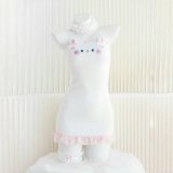 White catgirl dress [nightgown + bracelet + necklace]