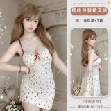 Cherry-colored bodycon skirt + white stockings