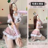 ♥Christmas Bunny Girl♥ Pink Set + Matching Socks