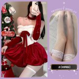 Christmas outfit + white fishnet stockings [Gift Box Set]