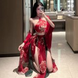 Flying Set [Veil + Bellyband + Striped Skirt + Underwear]