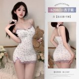 White floral dress in taro purple