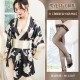 Gray and black fishnet stockings