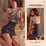 Grey pencil skirt (including T-shirt) + matching stockings