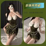 Dark green + garter stockings