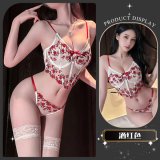 Osmanthus fragrance * wine red + white fishnet stockings
