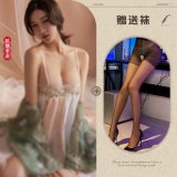 Chinese-style Hanfu + black open-crotch socks