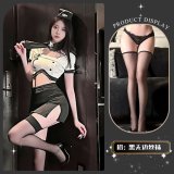 Delicate police officer* black + black boundless stockings