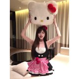 Kitty outfit [dress + apron + headband + black bow stockings]
