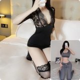[New 2-Piece Set] Lace Bodycon Skirt (with model stockings) + Sexy Yoga Set