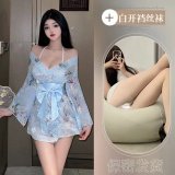 Light blue suit + white open-crotch socks