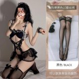 Maid outfit + black stockings