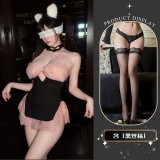 Maid outfit + black stockings