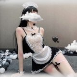 Maid outfit (including headband + bracelets + leg rings + bellyband)