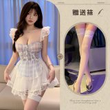 Maid outfit + white stockings