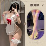 Maid outfit + white stockings
