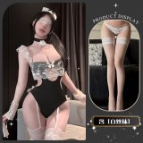 Naphthalene matte fabric ~ white stockings