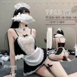 Cute little maid + black stockings