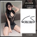 NY1WZT003163◆Secretly Teasing◆Black【Single Mesh Dress】+Black Eye Mask