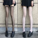 Over-the-knee black socks