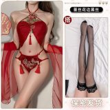 Flowers in full bloom, symbolizing wealth and prosperity + black stockings