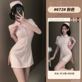 Pink (dress + headpiece) + P4 white