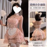 Pink (dress + thong + choker) + headband + matching socks