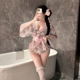 Pink + matching lace stockings