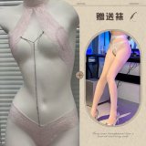 Pink + eye mask + white open-crotch socks