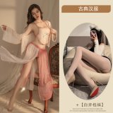 dusty rose color + white open crotch socks