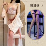dusty rose color + black fishnet stockings