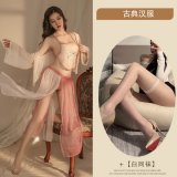 dusty rose color + white fishnet stockings