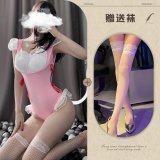 Pink + white stockings
