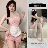 Pink suit + white stockings
