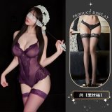 Purple + Black Stockings