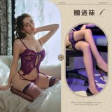 Purple + Black Stockings