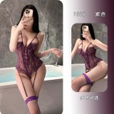 Purple + Fishnet Stockings