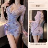 Purple (includes: robe + ribbon + thong)