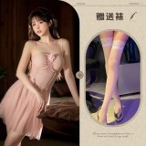 Smoky purple + white stockings