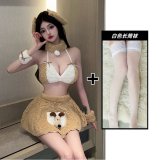 Plush bunny girl + white stockings