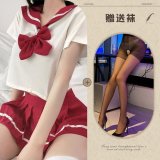 Red and black open-crotch socks