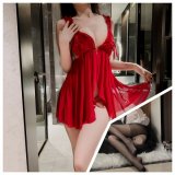 Burgundy + Black Open Crotch Stockings
