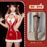 Red and black fishnet stockings