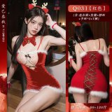 Red Christmas Outfit [Dress + Headband + Necklace + 2 Bracelets + T-shirt]