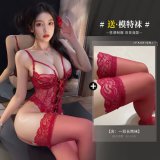Red full set + model stockings