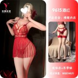 Burgundy + garter stockings
