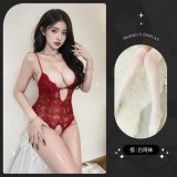 8842 Burgundy + White Fishnet Stockings